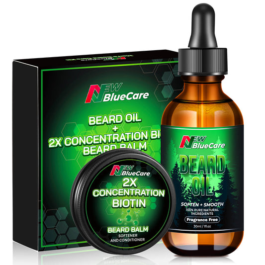 2X Concentration Biotin Beard Balm & Beard Oil - 2 Pack